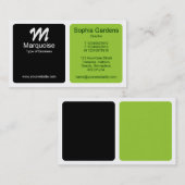 パネル-白黒緑 名刺 (正面/裏面)