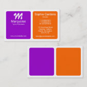 パネル – 紫とオレンジ 名刺 (正面/裏面)