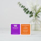 パネル – 紫とオレンジ 名刺 (スタンド正面)