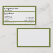 パネル – 緑と茶色のスティプル 名刺 (正面/裏面)