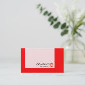 パネル – 色 – アールデコ – 赤 名刺 (スタンド正面)