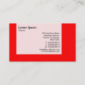 パネル – 色 – アールデコ – 赤 名刺 (裏面)