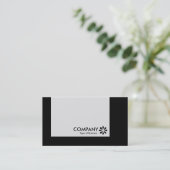 パネル – 色 – アールデコ – 黒 名刺 (スタンド正面)