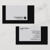 パネル – 色 – アールデコ – 黒 名刺 (正面/裏面)