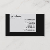 パネル – 色 – アールデコ – 黒 名刺 (裏面)