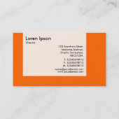 パネル – 色 – オレンジ 名刺 (裏面)