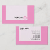 パネル – 色 – 星 – ピンク 名刺 (正面/裏面)