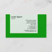 パネル – 色 – 星 – 緑 名刺 (裏面)