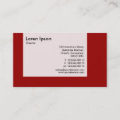 パネル – 色 – Ruby Red 名刺 (裏面)