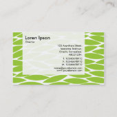 パネル – 葉抽象芸術- Martian Green 名刺 (裏面)
