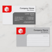 パネル – 赤と灰色 名刺 (正面/裏面)