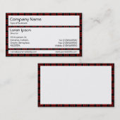 パネル – 赤と黒の線 名刺 (正面/裏面)