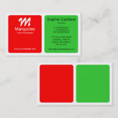 パネル – 赤、春緑 名刺 (正面/裏面)