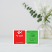 パネル – 赤、春緑 名刺 (スタンド正面)