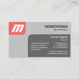 パネルMonoGram – 熱帯ピンクとグレー 名刺