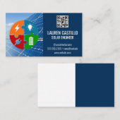 パネ太陽のルとバッテリの電力エネルギー 名刺 (正面/裏面)