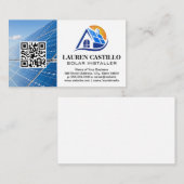 パネ太陽のルのホームモダンロゴ | QR名刺 名刺 (正面/裏面)