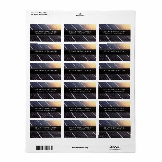 パネ太陽のルの設置 – ビジネスプロモーションステッカー ラベル (フルシート)