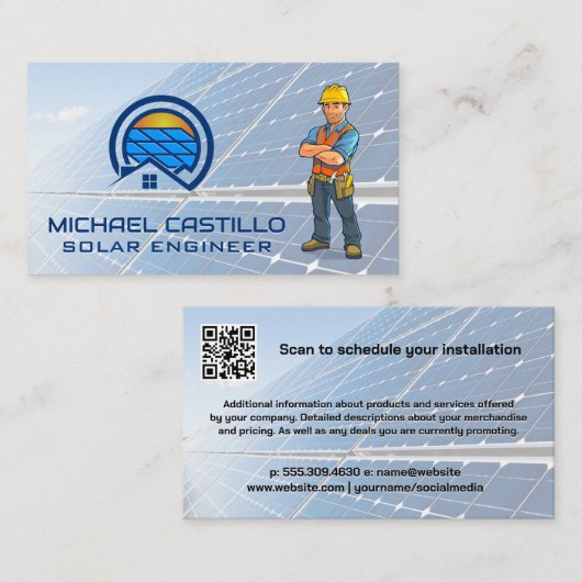 パネ太陽のルロゴ |技術者 |エネルギー 名刺 (正面/裏面)