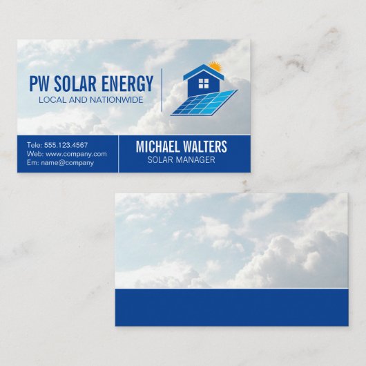 パネ太陽のルロゴ | 空 名刺 (正面/裏面)