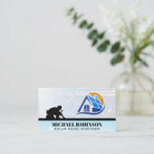 パネ太陽のルロゴ | Roof Worker技術者 名刺 (スタンド正面)