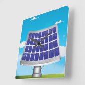 パネ太陽のル スクエア壁時計 (傾斜)