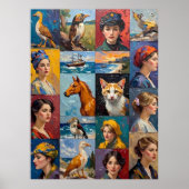 パネ数々のルのアートグリッド ポスター (正面)