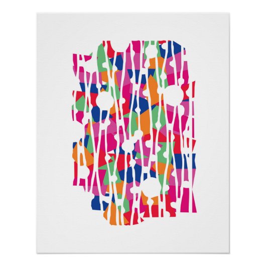 パネ鮮やかル：予期しない調和幾何学的 ポスター (正面)