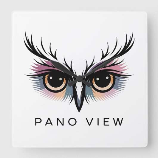 パノビュー スクエア壁時計 (正面)