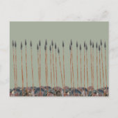 パノプライ – ギリシャのホプライトスピアーズのフィールド ポストカード (正面)