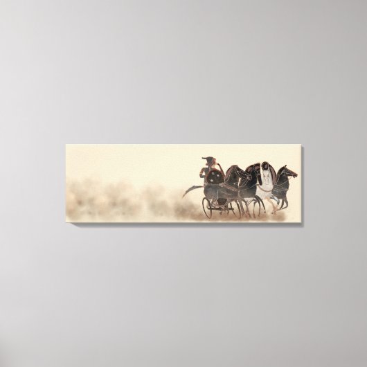パノプライ – 古代ギリシャの戦車と馬 キャンバスプリント (正面)