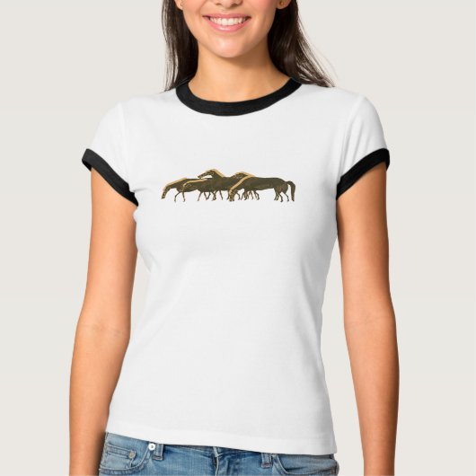 パノプライ – 古代ギリシャの花瓶馬の放牧 Tシャツ (正面)