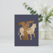 パノプライ – 牛とギリシャの女神ナイキ ポストカード (スタンド正面)