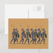 パノプライ – 移動中の古代ギリシャのホプリテ ポストカード (正面/裏面)