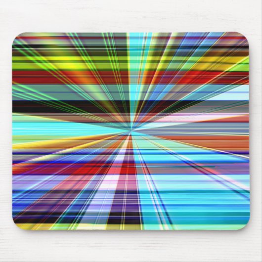 パノラストライプノラマエフェクトで交差した色 マウスパッド (正面)