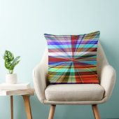 パノラストライプマ効果で交差する色の色の付いた色 クッション (椅子)