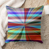 パノラストライプマ効果で交差する色の色の付いた色 クッション (ブランケット)