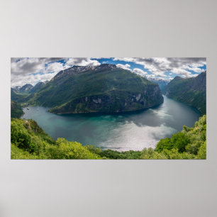 パノラマのポスターの完全なGeirangerfjord ポスター
