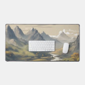 パノラマの山の景色 デスクマット (キーボード&マウス)