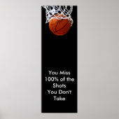パノラマやる気を起こさせる引用文バスケットボールのポスター ポスター (正面)