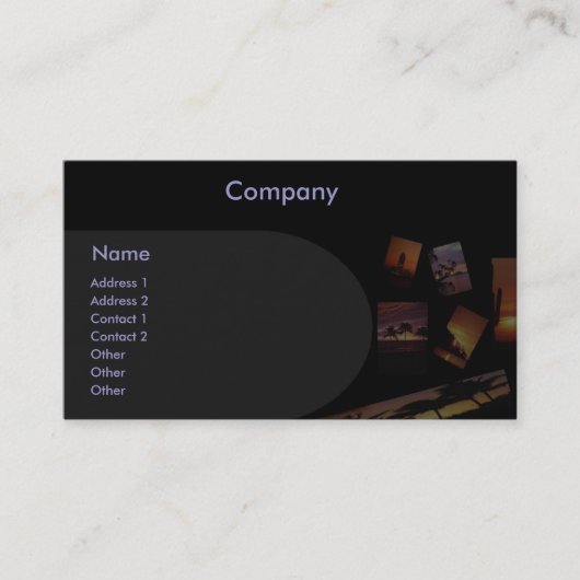 パノラマサンセットプロファイルカード 名刺 (正面)