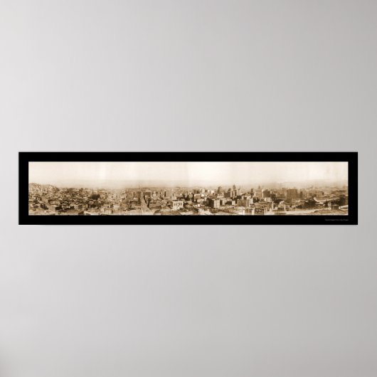 パノラマサンフランシスコ写真1910 ポスター (正面)