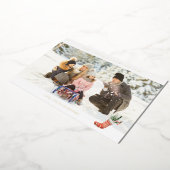 パノラマシックH写真 – クリスマスストッキング 箔招待状 (回転した状態)