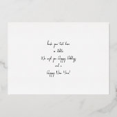 パノラマシックH写真 – クリスマスストッキング 箔招待状 (裏面)