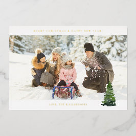 パノラマシックH写真 – クリスマスツリー 箔招待状