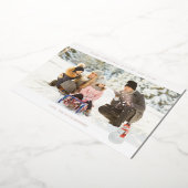 パノラマシックH写真 – 雪だるま 箔招待状 (回転した状態)