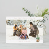 パノラマチック シック H フォト - 冬の木 箔招待状 (立ち正面)