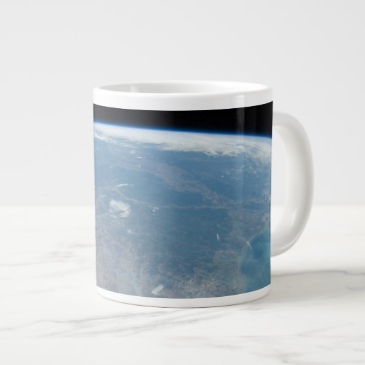 パノラマテキサス州とメキシコ湾 ジャンボコーヒーマグカップ (正面右)
