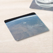 パノラマテキサス州とメキシコ湾 スクエアペーパーコースター (アングル)