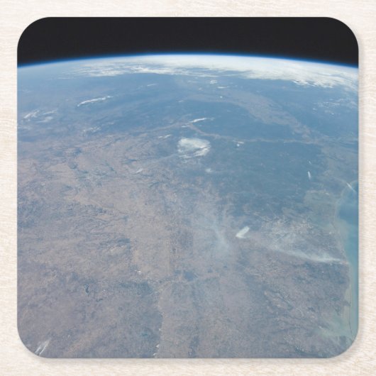 パノラマテキサス州とメキシコ湾 スクエアペーパーコースター (正面)